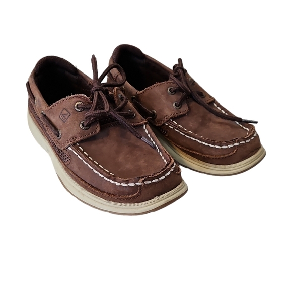 Sperry Lanyard Top-Sider Brown Leather Loafers Size 1 - Picture 1 of 8